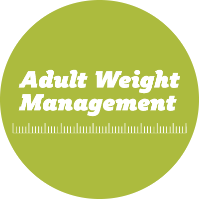 The logo for the Adult Weight Management service.