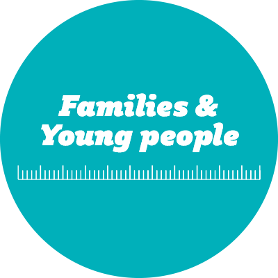 The logo for the Families & Young People service.